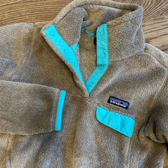 Patagonia Retool Snap-T Fleece Pullover light sesame, teal bear brown - Picture 3 of 7